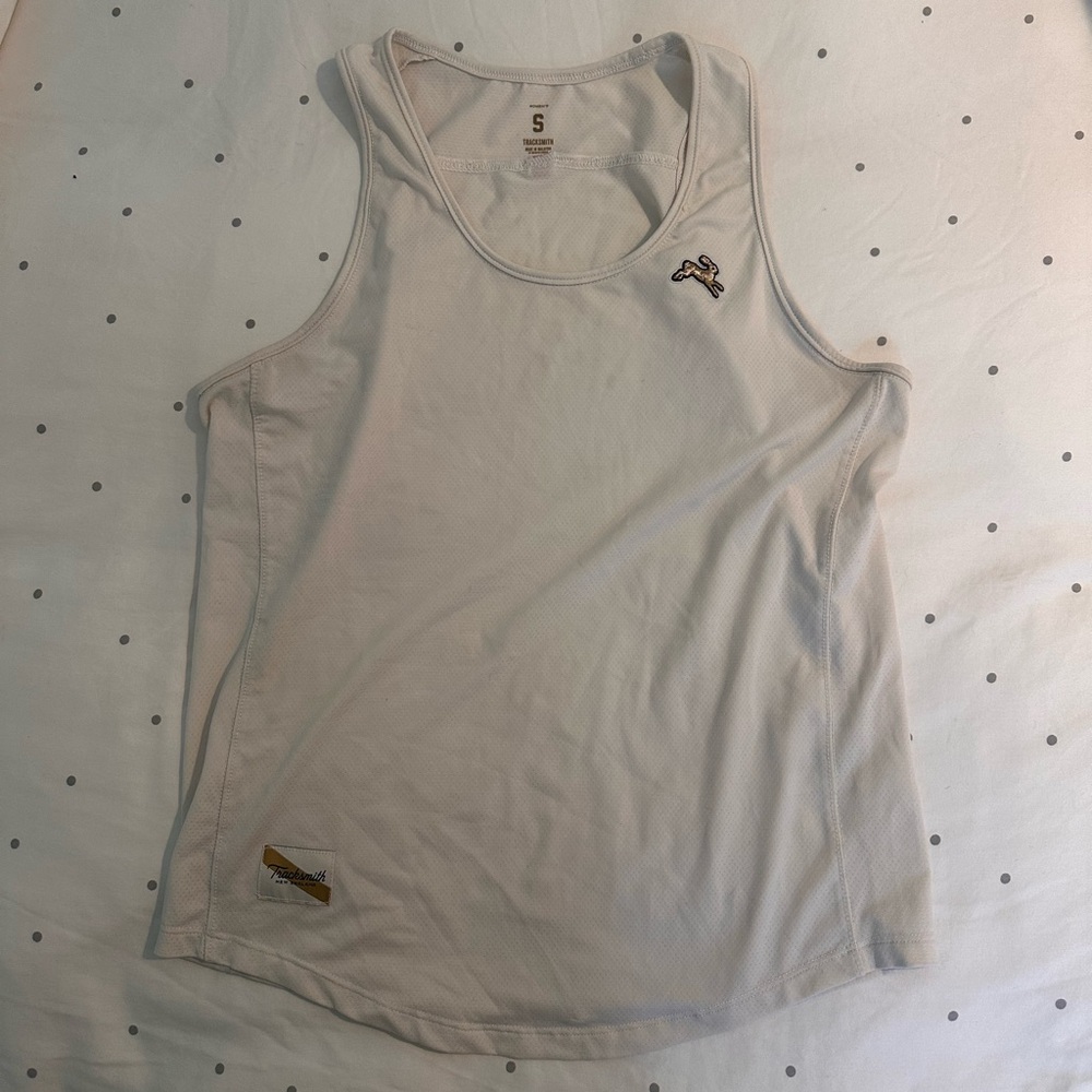 Tracksmith session tank size small ivory